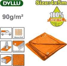 Тент Dyllu DTTQ1945 4х5 м 90 г/м2 (оранжевый)
