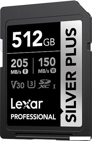 Карта памяти Lexar Professional SILVER PLUS SDXC LSDSIPL512G-BNNNG 512GB