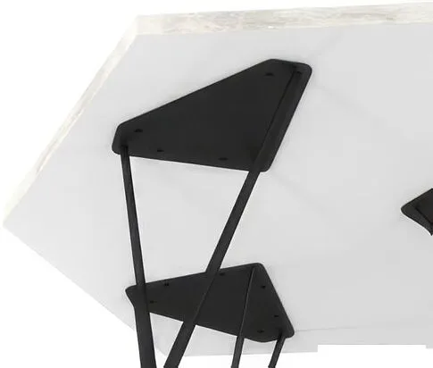 Журнальный столик Sheffilton SHT-CT35 (черный муар/хромикс белый)