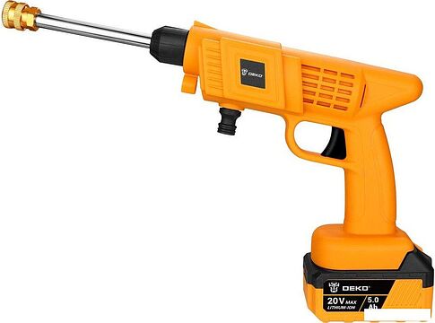 Deko DKLM40V + DKCW25 085-2025 (газонокосилка, мойка высокого давления, 2 АКБ)