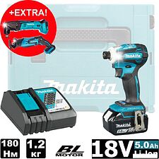 Винтоверт Makita DTD172RT1J (с 1-м АКБ, кейс) Винтоверт Makita DTD172RT1J (с 1-м АКБ, кейс)