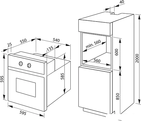 Духовой шкаф Hansa BOEW64090015