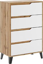 Комод ЭлиГард Eyva 4S (дуб вотан/белый)
