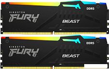 Оперативная память Kingston FURY Beast RGB 2x32ГБ DDR5 6000 МГц KF560C30BBEAK2-64 Оперативная память Kingston FURY Beast RGB 2x32ГБ DDR5 6000 МГц KF560C30BBEAK2-64