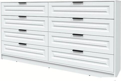 Комод Интерлиния Концепт КТ-К197 Деко (белый платинум/белый)