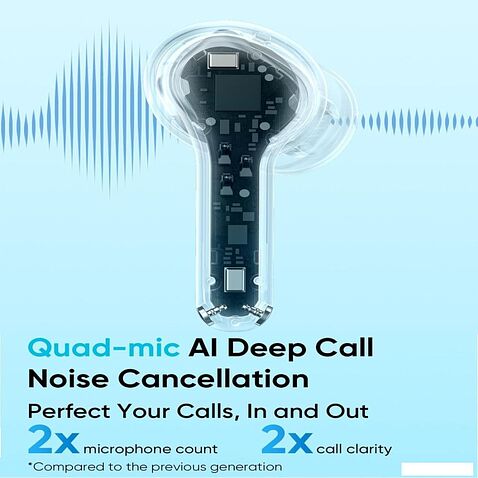 Наушники Realme Buds T200x (голубой)