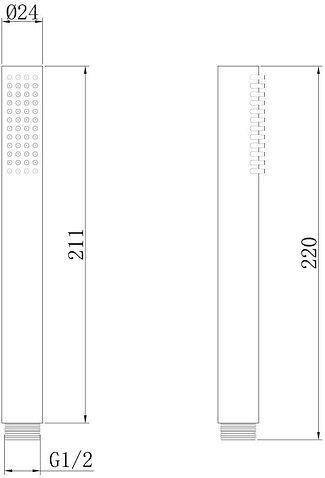 Душевая лейка Abber AF0051W (белый)
