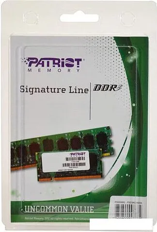 Оперативная память Patriot Signature Line 4GB DDR3 SO-DIMM PC3-12800 [PSD34G16002S]