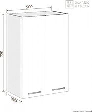 Шкаф навесной Кортекс-мебель Корнелия Мара ВШ50 (красный)