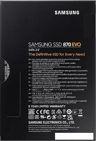 SSD Samsung 870 Evo 1TB MZ-77E1T0BW