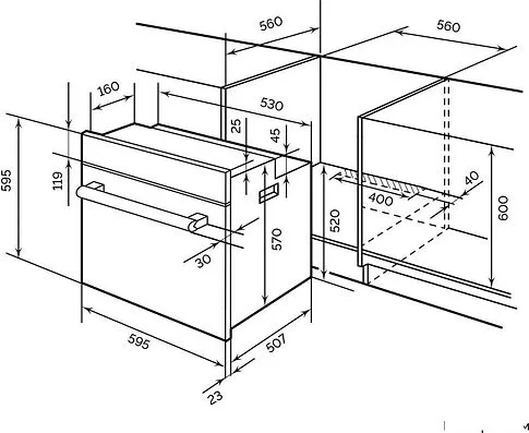Электрический духовой шкаф LEX EDP 094 BBL