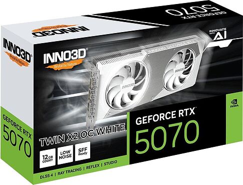 Видеокарта Inno3D GeForce RTX 5070 Twin X2 OC White N50702-12D7X-195064W