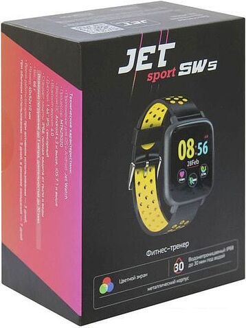 Умные часы JET SW-5 (черный/желтый)