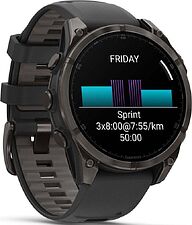 Умные часы Garmin Fenix 8 Sapphire, Titanium 47мм (угольно-черный DLC, пепельно-черный силиконовый ремешок) Умные часы Garmin Fenix 8 Sapphire, Titanium 47мм (угольно-черный DLC, пепельно-черный силиконовый ремешок)