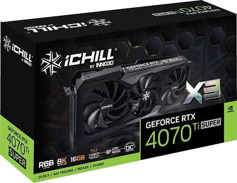 Видеокарта Inno3D GeForce RTX 4070 Ti Super iChill X3 C407TS3-166XX-186148H