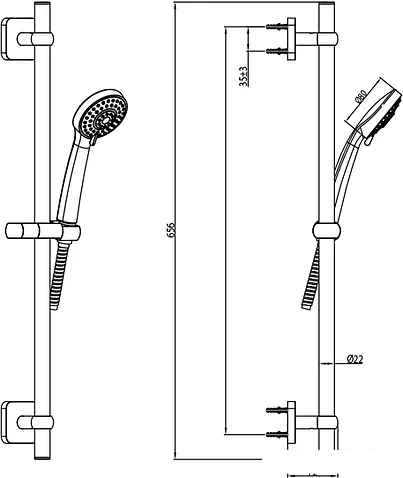 Душевой гарнитур IDDIS Bild BIL3F65I16