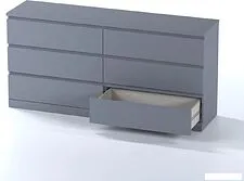 Комод Mio Tesoro Варма 6D (серый)