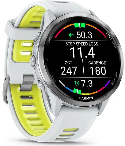 Умные часы Garmin Forerunner 970 47 мм (белый/зеленый)