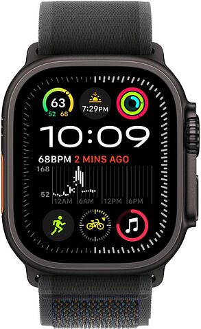 Умные часы Apple Watch Ultra 2 LTE 49 мм (титановый корпус, черный/черный, нейлоновый ремешок S/M)