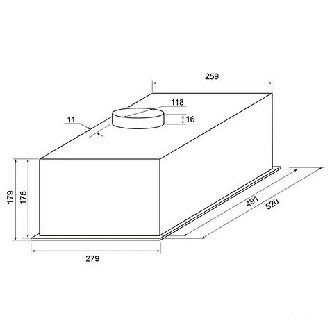 Кухонная вытяжка Krona Sintia 600 White PB (черный)