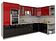 Готовая кухня Интерлиния Мила Gloss 1.68x3.4 правая (красный-черный)