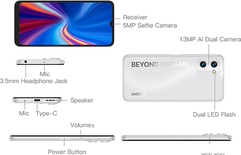 Смартфон Umidigi G1 2GB/32GB (синий)