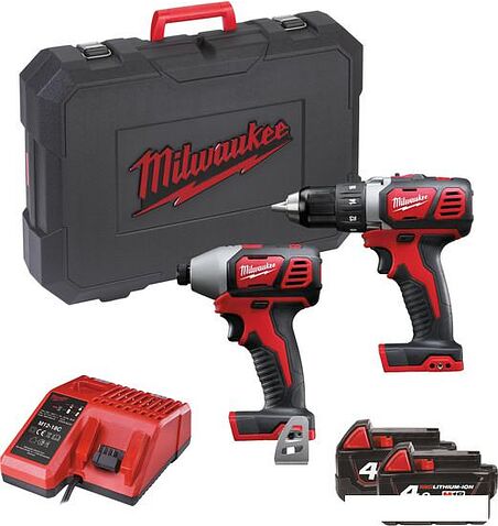 Milwaukee M18 BPP2D-402C 4933447126 (шуруповерт, винтоверт, 2 АКБ, кейс)