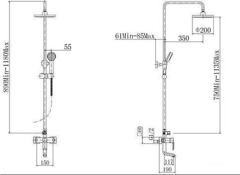 Душевая система Fashun A2418