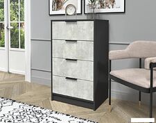 Комод Интерлиния Концепт КТ-К60 (бетон лайт/антрацит)