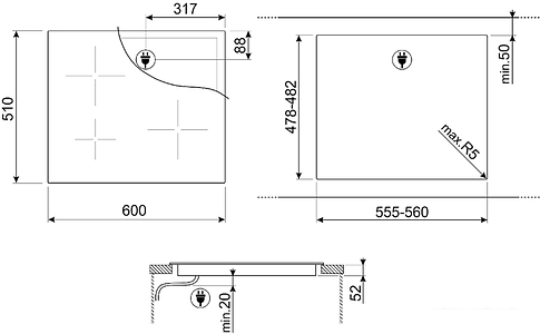 Варочная панель Smeg SI2641DP