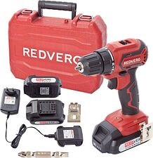 Дрель-шуруповерт RedVerg Power Сompact RD-S18MBL/U (с 2-мя АКБ, кейс) Дрель-шуруповерт RedVerg Power Сompact RD-S18MBL/U (с 2-мя АКБ, кейс)