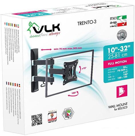 Кронштейн VLK TRENTO-3 (черный)