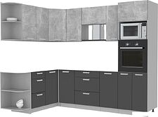 Готовая кухня Интерлиния Мила Лайт 1.68x2.6 левая без столешницы (бетон/антрацит) Готовая кухня Интерлиния Мила Лайт 1.68x2.6 левая без столешницы (бетон/антрацит)