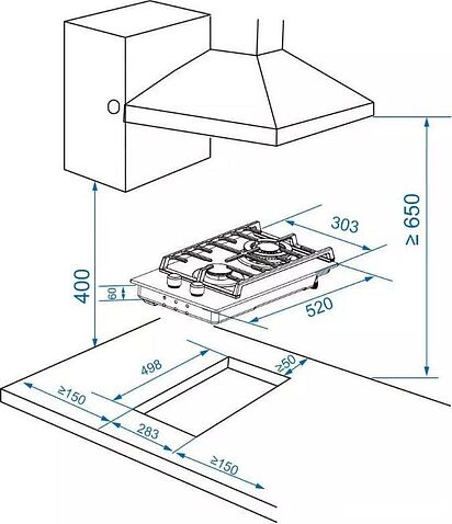 Варочная панель ZorG HAG31 FDW black