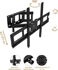 Кронштейн для телевизора Buro MF3 (черный)