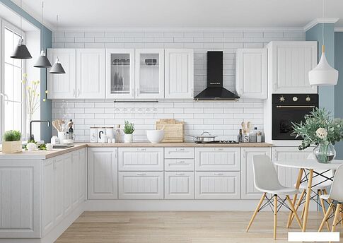 Шкаф навесной Горизонт Принцесса 40 с витриной (арктик)