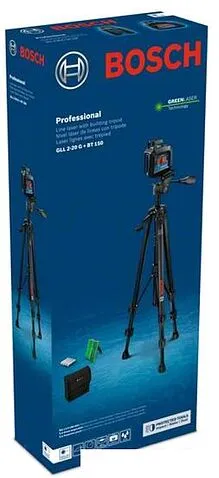 Лазерный нивелир Bosch GLL 2-20 G Professional 0601065001 (сумка, штатив, 4xAA)