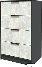 Комод Интерлиния Концепт КТ-К60 (бетон лайт/антрацит)