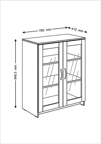 Тумба Mio Tesoro Сириус 2 двери со стеклом 78x95 2.02.03.360.3 (дуб сонома)