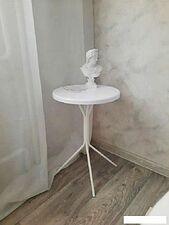 Журнальный столик Sheffilton SHT-CT12-1 (белый муар/глянец белый)