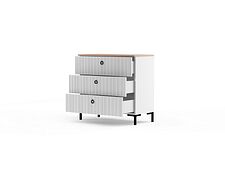 Комод Black Red White Domenica KOM3S (белый/гикори кингстон)