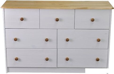 Комод Диприз Ром 7 ящиков Д 20032.1 (белый воск/антик)