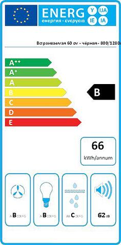 Кухонная вытяжка Falmec Move Design 60 800 м3/ч (черный)
