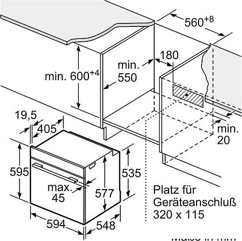 Электрический духовой шкаф Bosch Serie 8 HBG632TS1