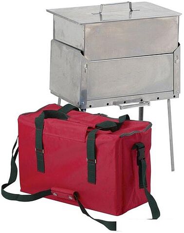 Мангал-коптильня КЕДР плюс НП-6Н (нерж. сталь 0.8 мм)