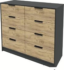 Комод Интерлиния Концепт КТ-К117 (дуб золотой/антрацит)