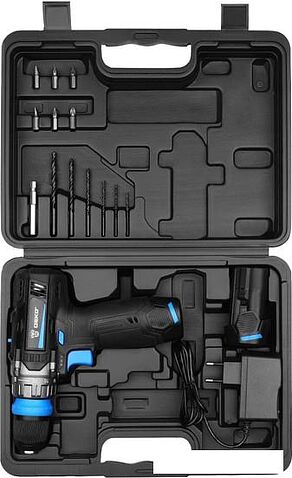 Дрель-шуруповерт Deko DKCD12V PRO 083-1004 (с 2-мя АКБ 1.5Ач, кейс)