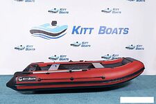 Моторно-гребная лодка KittBoats 360 НДНД (черный/красный)