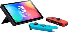 Игровая приставка Nintendo Switch OLED (черный, с неоновыми Joy-Con)