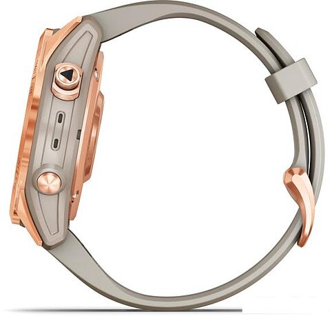 Умные часы Garmin Fenix 7S Solar 42 мм (розовое золото/песочный)
